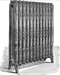 Radiateur en fonte - gravure