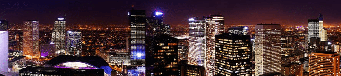 La Défense, de nuit, bandeau